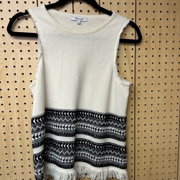 Madewell Villagrove Sweater Tank in Bright Ivory - Picture 3 of 7